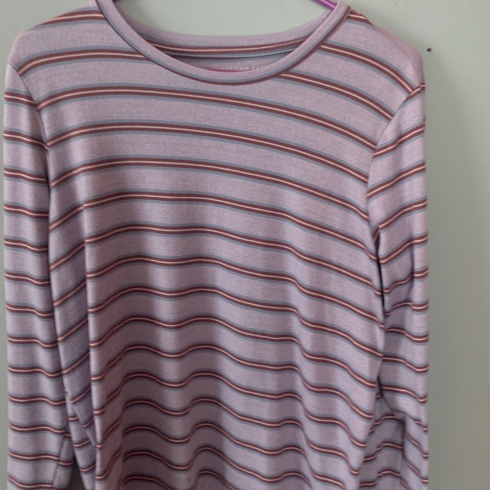 American Eagle striped long sleeve shirt